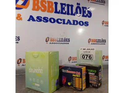 LOTE 076 - 02 CAIXAS DE CHÁ, 01 CAIXA DE FONTIMUNO C6 E 01 CAIXA DE FONTIMUNO ENERGY. (NO ESTADO, LEILÃO NÃO TEM GARANTIA E NEM DEVOLUÇÃO, SUJEITO A POSSÍVEIS AVARIAS VISÍVEIS/OCULTAS E/OU AUSÊNCIA DE COMPONENTES).
