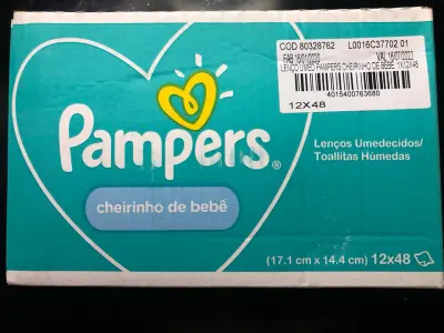 LOTE 148 - 01 CAIXA DE LENÇOS UMEDECIDOS PAMPERS CHEIRINHO DE BEBÊ COM 12 PEÇAS DE 48 LENÇOS CADA, 17.1CMX14.4CM (NOVO) VALIDADE 16/07/2022 (NO ESTADO SEM GARANTIA DE FUNCIONAMENTO, SUJEITO A POSSÍVEIS AVARIAS VISÍVEIS/OCULTAS E/OU AUSÊNCIA DE COMPONENTES)