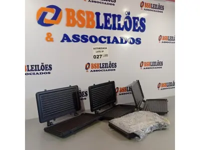 LOTE 027 - 04 CONJUNTOS DE CHAPA DE AQUECIMENTO DO GRILL MONDIAL. (NO ESTADO, NÃO SABEMOS SE FUNCIONA. LEILÃO NÃO TEM GARANTIA E NEM DEVOLUÇÃO).