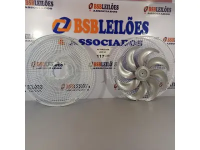 LOTE 117 - 01 CONJUNTO DO VENTILADOR MONDIAL GRADE, HÉLICE E BASE. (NO ESTADO, NÃO SABEMOS SE FUNCIONA. LEILÃO NÃO TEM GARANTIA E NEM DEVOLUÇÃO).