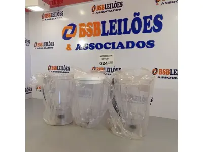 LOTE 024 - 03 COPOS DE LIQUIDIFICADOR CADENCE. (NO ESTADO, NÃO SABEMOS SE FUNCIONA. LEILÃO NÃO TEM GARANTIA E NEM DEVOLUÇÃO).