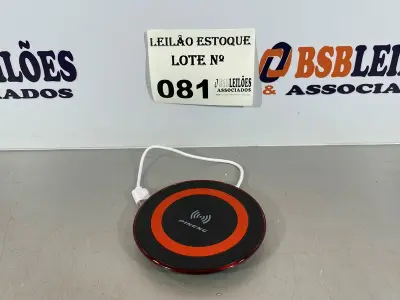 LOTE 081 - 01 CARREGADOR POR INDUÇÃO (NO ESTADO, NÃO SABEMOS SE FUNCIONA. LEILÃO NÃO TEM GARANTIA E NEM DEVOLUÇÃO)