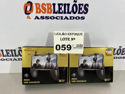 LOTE 059 - 02 SUPORTES MANOPLAS DE CELULAR PARA JOGOS ONLINE (NO ESTADO, NÃO SABEMOS SE FUNCIONA. LEILÃO NÃO TEM GARANTIA E NEM DEVOLUÇÃO)
