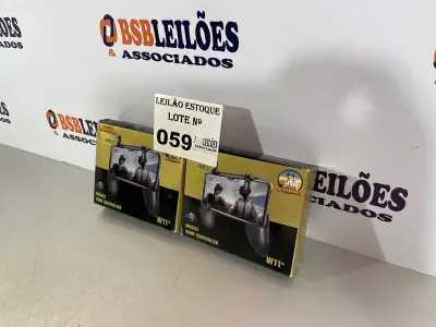 LOTE 059 - 02 SUPORTES MANOPLAS DE CELULAR PARA JOGOS ONLINE (NO ESTADO, NÃO SABEMOS SE FUNCIONA. LEILÃO NÃO TEM GARANTIA E NEM DEVOLUÇÃO)