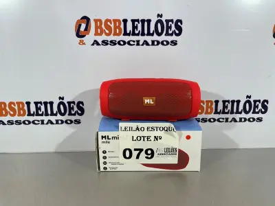 LOTE 079 - 01 CAIXA DE SOM BLUETOOTH VERMELHA (NO ESTADO, NÃO SABEMOS SE FUNCIONA. LEILÃO NÃO TEM GARANTIA E NEM DEVOLUÇÃO)