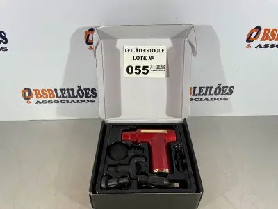 LOTE 055 - 01 PISTOLA DE MASSAGEM NA COR VERMELHA CROMADA (NO ESTADO, NÃO SABEMOS SE FUNCIONA. LEILÃO NÃO TEM GARANTIA E NEM DEVOLUÇÃO)