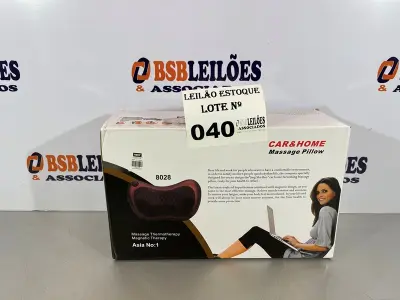 LOTE 040 - 01 ALMOFADA MASSAGEADORA ELETRICA COM AQUECIMENTO EMBUTIDO (NO ESTADO, NÃO SABEMOS SE FUNCIONA. LEILÃO NÃO TEM GARANTIA E NEM DEVOLUÇÃO)