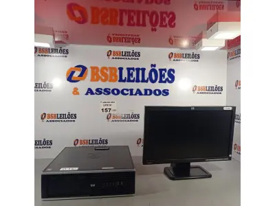 LOTE 157 - 01 CPU HP COMPAQ 6005, PROCESSADOR PHENON X2, HD 250GB, MEMORIA 2GB E 01 MONITOR HP MODELO LE 1851W. (NO ESTADO, LEILÃO NÃO TEM GARANTIA E NEM DEVOLUÇÃO, SUJEITO A POSSÍVEIS AVARIAS VISÍVEIS/OCULTAS E/OU AUSÊNCIA DE COMPONENTES).