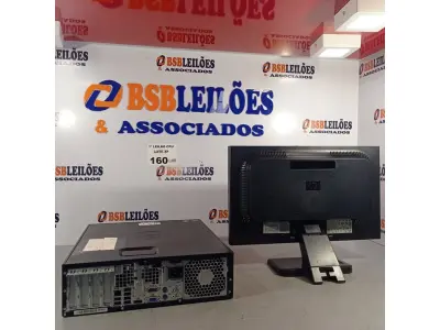LOTE 160 - 01 CPU HP COMPAQ 6005, PROCESSADOR PHENON X2, HD 250GB, MEMORIA 2GB E 01 MONITOR HP MODELO LE 1851W. (NO ESTADO, LEILÃO NÃO TEM GARANTIA E NEM DEVOLUÇÃO, SUJEITO A POSSÍVEIS AVARIAS VISÍVEIS/OCULTAS E/OU AUSÊNCIA DE COMPONENTES).