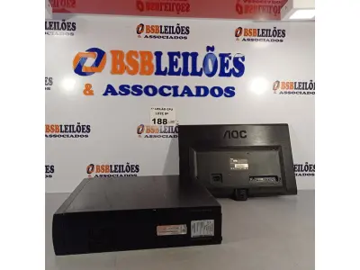 LOTE 188 - 01 CPU ITAUTEC INFOWAY SM 3330, PROCESSADOR PHENON X2, HD 500GB, MEMÓRIA 2GB DDR3 E 01 MONITOR AOC MODELO E 950S SEM A BASE. (NO ESTADO, LEILÃO NÃO TEM GARANTIA E NEM DEVOLUÇÃO, SUJEITO A POSSÍVEIS AVARIAS VISÍVEIS/OCULTAS E/OU AUSÊNCIA DE COMPONENTES).