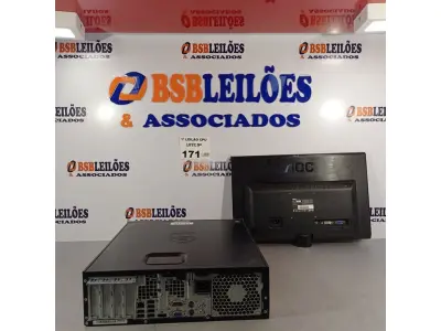 LOTE 171 - 01 CPU HP COMPAQ 6005, PROCESSADOR PHENON X2, HD 250GB, MEMORIA 2GB E 01 MONITOR AOC MODELO E 950S WDA SEM A BASE. (NO ESTADO, LEILÃO NÃO TEM GARANTIA E NEM DEVOLUÇÃO, SUJEITO A POSSÍVEIS AVARIAS VISÍVEIS/OCULTAS E/OU AUSÊNCIA DE COMPONENTES).