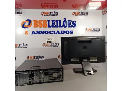 LOTE 198 - 01 CPU HP COMPAQ 6005, PROCESSADOR PHENON X2, HD 250, MEMÓRIA 2GB E 01 MONITOR HP MODELO LE 1851W. (NO ESTADO, LEILÃO NÃO TEM GARANTIA E NEM DEVOLUÇÃO, SUJEITO A POSSÍVEIS AVARIAS VISÍVEIS/OCULTAS E/OU AUSÊNCIA DE COMPONENTES).