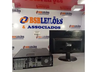 LOTE 112 - 01 CPU HP COMPAQ 6005, PROCESSADOR PHENON X2, 250 GB HD, SEM MEMÓRIA E 01 MONITOR MARCA AOC MODELO E950S WDA. (NO ESTADO, LEILÃO NÃO TEM GARANTIA E NEM DEVOLUÇÃO, SUJEITO A POSSÍVEIS AVARIAS VISÍVEIS/OCULTAS E/OU AUSÊNCIA DE COMPONENTES).