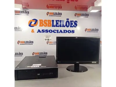 LOTE 115 - 01 CPU HP COMPAQ 6005, PROCESSADOR PHENON X2, 250 GB HD, SEM MEMÓRIA E 01 MONITOR MARCA AOC MODELO E950S WDA. (NO ESTADO, LEILÃO NÃO TEM GARANTIA E NEM DEVOLUÇÃO, SUJEITO A POSSÍVEIS AVARIAS VISÍVEIS/OCULTAS E/OU AUSÊNCIA DE COMPONENTES).