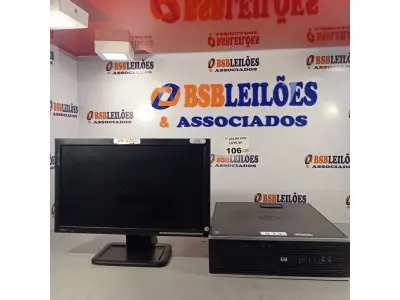 LOTE 106 - 01 CPU HP COMPAQ 6005, PROCESSADOR PHENON X2, 250 GB HD, SEM MEMÓRIA E 01 MONITOR MARCA HP MODELO LE1851W. (NO ESTADO, LEILÃO NÃO TEM GARANTIA E NEM DEVOLUÇÃO, SUJEITO A POSSÍVEIS AVARIAS VISÍVEIS/OCULTAS E/OU AUSÊNCIA DE COMPONENTES).