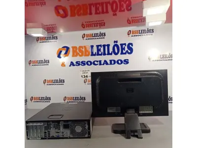 LOTE 134 - 01 CPU HP COMPAQ 6005, PROCESSADOR PHENON X2, HD 250GB, MEMORIA 2GB E 01 MONITOR HP MODELO LE 1851W. (NO ESTADO, LEILÃO NÃO TEM GARANTIA E NEM DEVOLUÇÃO, SUJEITO A POSSÍVEIS AVARIAS VISÍVEIS/OCULTAS E/OU AUSÊNCIA DE COMPONENTES).