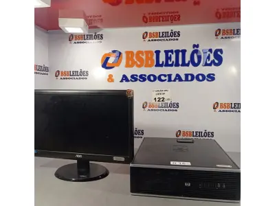 LOTE 122 - 01 CPU HP COMPAQ 6005, PROCESSADOR PHENON X2, 250 GB HD, SEM MEMÓRIA E 01 MONITOR MARCA AOC MODELO E 950S WDA. (NO ESTADO, LEILÃO NÃO TEM GARANTIA E NEM DEVOLUÇÃO, SUJEITO A POSSÍVEIS AVARIAS VISÍVEIS/OCULTAS E/OU AUSÊNCIA DE COMPONENTES).