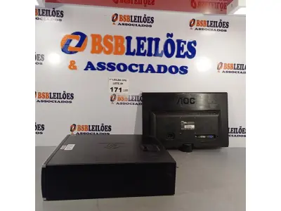 LOTE 171 - 01 CPU HP COMPAQ 6005, PROCESSADOR PHENON X2, HD 250GB, MEMORIA 2GB E 01 MONITOR AOC MODELO E 950S WDA SEM A BASE. (NO ESTADO, LEILÃO NÃO TEM GARANTIA E NEM DEVOLUÇÃO, SUJEITO A POSSÍVEIS AVARIAS VISÍVEIS/OCULTAS E/OU AUSÊNCIA DE COMPONENTES).