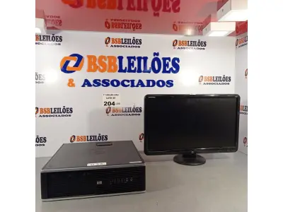 LOTE 204 - 01 CPU HP COMPAQ 6005, PROCESSADOR PHENON X2, HD 250 GB, MEMÓRIA 2GB E 01 MONITOR COMPAQ MODELO WJ 674 A. (NO ESTADO, LEILÃO NÃO TEM GARANTIA E NEM DEVOLUÇÃO, SUJEITO A POSSÍVEIS AVARIAS VISÍVEIS/OCULTAS E/OU AUSÊNCIA DE COMPONENTES).