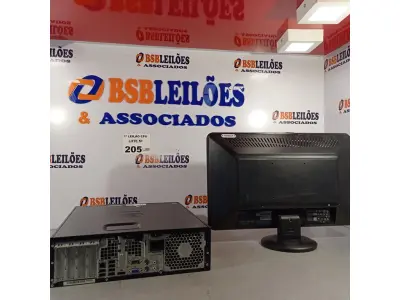 LOTE 203 - 01 CPU HP COMPAQ 6005, PROCESSADOR PHENON X2, HD 250 GB, MEMÓRIA 2GB E 01 MONITOR COMPAQ MODELO WJ 674 A. (NO ESTADO, LEILÃO NÃO TEM GARANTIA E NEM DEVOLUÇÃO, SUJEITO A POSSÍVEIS AVARIAS VISÍVEIS/OCULTAS E/OU AUSÊNCIA DE COMPONENTES).