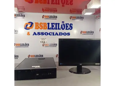 LOTE 114 - 01 CPU HP COMPAQ 6005, PROCESSADOR PHENON X2, 250 GB HD, SEM MEMÓRIA E 01 MONITOR MARCA AOC MODELO E950S WDA. (NO ESTADO, LEILÃO NÃO TEM GARANTIA E NEM DEVOLUÇÃO, SUJEITO A POSSÍVEIS AVARIAS VISÍVEIS/OCULTAS E/OU AUSÊNCIA DE COMPONENTES).