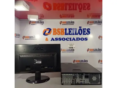 LOTE 109 - 01 CPU HP COMPAQ 6005, PROCESSADOR PHENON X2, 250 GB HD, SEM MEMÓRIA E 01 MONITOR MARCA AOC MODELO E950S WDA. (NO ESTADO, LEILÃO NÃO TEM GARANTIA E NEM DEVOLUÇÃO, SUJEITO A POSSÍVEIS AVARIAS VISÍVEIS/OCULTAS E/OU AUSÊNCIA DE COMPONENTES).