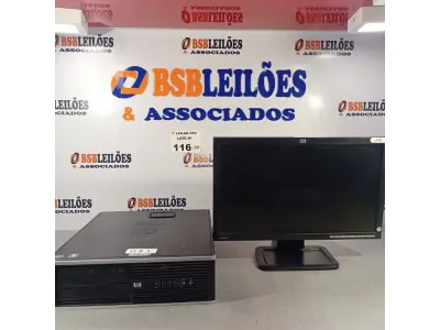 LOTE 116 - 01 CPU HP COMPAQ 6005 SEM MEMÓRIA, HD 80 E MONITOR HP MODELO LE 1851W. (NO ESTADO, LEILÃO NÃO TEM GARANTIA E NEM DEVOLUÇÃO, SUJEITO A POSSÍVEIS AVARIAS VISÍVEIS/OCULTAS E/OU AUSÊNCIA DE COMPONENTES).