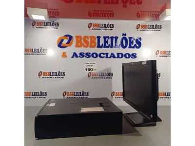 LOTE 160 - 01 CPU HP COMPAQ 6005, PROCESSADOR PHENON X2, HD 250GB, MEMORIA 2GB E 01 MONITOR HP MODELO LE 1851W. (NO ESTADO, LEILÃO NÃO TEM GARANTIA E NEM DEVOLUÇÃO, SUJEITO A POSSÍVEIS AVARIAS VISÍVEIS/OCULTAS E/OU AUSÊNCIA DE COMPONENTES).