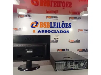 LOTE 120 - 01 CPU HP COMPAQ 6005, PROCESSADOR PHENON X2, 320 GB HD, SEM MEMÓRIA E 01 MONITOR MARCA AOC MODELO E 950S WDA. (NO ESTADO, LEILÃO NÃO TEM GARANTIA E NEM DEVOLUÇÃO, SUJEITO A POSSÍVEIS AVARIAS VISÍVEIS/OCULTAS E/OU AUSÊNCIA DE COMPONENTES).