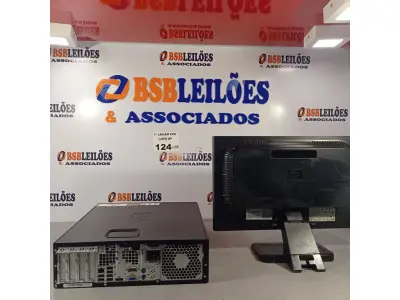 LOTE 124 - 01 CPU HP COMPAQ 6005, PROCESSADOR PHENON X2, 250 GB HD, SEM MEMÓRIA E 01 MONITOR MARCA HP MODELO LE 1851W. (NO ESTADO, LEILÃO NÃO TEM GARANTIA E NEM DEVOLUÇÃO, SUJEITO A POSSÍVEIS AVARIAS VISÍVEIS/OCULTAS E/OU AUSÊNCIA DE COMPONENTES).