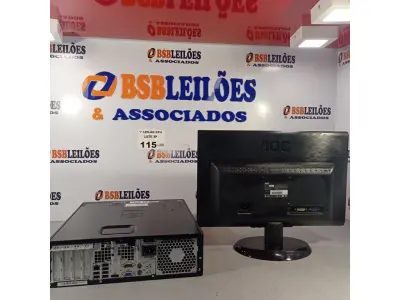 LOTE 115 - 01 CPU HP COMPAQ 6005, PROCESSADOR PHENON X2, 250 GB HD, SEM MEMÓRIA E 01 MONITOR MARCA AOC MODELO E950S WDA. (NO ESTADO, LEILÃO NÃO TEM GARANTIA E NEM DEVOLUÇÃO, SUJEITO A POSSÍVEIS AVARIAS VISÍVEIS/OCULTAS E/OU AUSÊNCIA DE COMPONENTES).