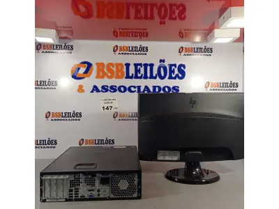 LOTE 147 - 01 CPU HP COMPAQ 6005, PROCESSADOR PHENON X2, MEMÓRIA 2GB, HD 250 GB E 01 MONITOR HP MODELO W2043S. (NO ESTADO, LEILÃO NÃO TEM GARANTIA E NEM DEVOLUÇÃO, SUJEITO A POSSÍVEIS AVARIAS VISÍVEIS/OCULTAS E/OU AUSÊNCIA DE COMPONENTES).