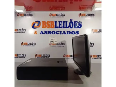 LOTE 207 - 01 CPU HP COMPAQ 6005, PROCESSADOR PHENON X2, HD 250 GB, MEMÓRIA 2GB E 01 MONITOR COMPAQ MODELO WJ 674 A. (NO ESTADO, LEILÃO NÃO TEM GARANTIA E NEM DEVOLUÇÃO, SUJEITO A POSSÍVEIS AVARIAS VISÍVEIS/OCULTAS E/OU AUSÊNCIA DE COMPONENTES).