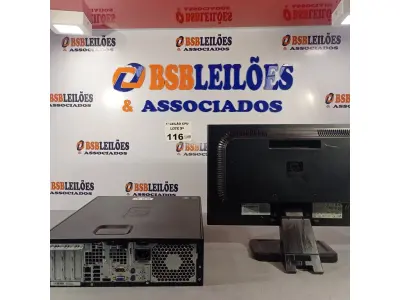 LOTE 116 - 01 CPU HP COMPAQ 6005 SEM MEMÓRIA, HD 80 E MONITOR HP MODELO LE 1851W. (NO ESTADO, LEILÃO NÃO TEM GARANTIA E NEM DEVOLUÇÃO, SUJEITO A POSSÍVEIS AVARIAS VISÍVEIS/OCULTAS E/OU AUSÊNCIA DE COMPONENTES).