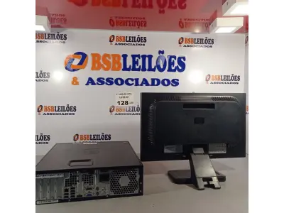 LOTE 128 - 01 CPU HP COMPAQ 6005, PROCESSADOR PHENON X2, 250 GB HD, SEM MEMÓRIA E 01 MONITOR MARCA HP MODELO LE 1851W. (NO ESTADO, LEILÃO NÃO TEM GARANTIA E NEM DEVOLUÇÃO, SUJEITO A POSSÍVEIS AVARIAS VISÍVEIS/OCULTAS E/OU AUSÊNCIA DE COMPONENTES).