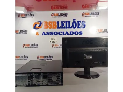 LOTE 126 - 01 CPU HP COMPAQ 6005, PROCESSADOR PHENON X2, 250 GB HD, SEM MEMÓRIA E 01 MONITOR MARCA AOC MODELO E 950S WDA. (NO ESTADO, LEILÃO NÃO TEM GARANTIA E NEM DEVOLUÇÃO, SUJEITO A POSSÍVEIS AVARIAS VISÍVEIS/OCULTAS E/OU AUSÊNCIA DE COMPONENTES).