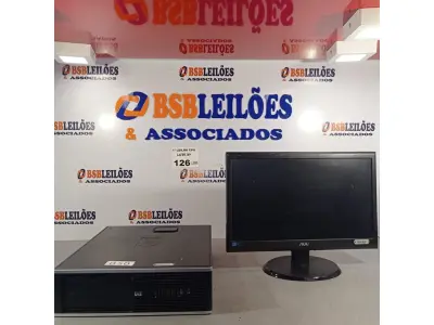LOTE 126 - 01 CPU HP COMPAQ 6005, PROCESSADOR PHENON X2, 250 GB HD, SEM MEMÓRIA E 01 MONITOR MARCA AOC MODELO E 950S WDA. (NO ESTADO, LEILÃO NÃO TEM GARANTIA E NEM DEVOLUÇÃO, SUJEITO A POSSÍVEIS AVARIAS VISÍVEIS/OCULTAS E/OU AUSÊNCIA DE COMPONENTES).
