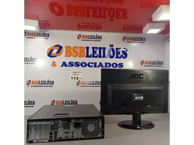 LOTE 113 - 01 CPU COMPAQ 6005, PROCESSADOR PHENON X2, 1TB HD, SEM MEMÓRIA E 01 MONITOR MARCA AOC MODELO E950S WDA.  (NO ESTADO, LEILÃO NÃO TEM GARANTIA E NEM DEVOLUÇÃO, SUJEITO A POSSÍVEIS AVARIAS VISÍVEIS/OCULTAS E/OU AUSÊNCIA DE COMPONENTES).