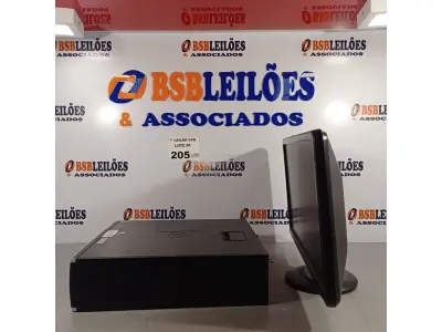 LOTE 203 - 01 CPU HP COMPAQ 6005, PROCESSADOR PHENON X2, HD 250 GB, MEMÓRIA 2GB E 01 MONITOR COMPAQ MODELO WJ 674 A. (NO ESTADO, LEILÃO NÃO TEM GARANTIA E NEM DEVOLUÇÃO, SUJEITO A POSSÍVEIS AVARIAS VISÍVEIS/OCULTAS E/OU AUSÊNCIA DE COMPONENTES).