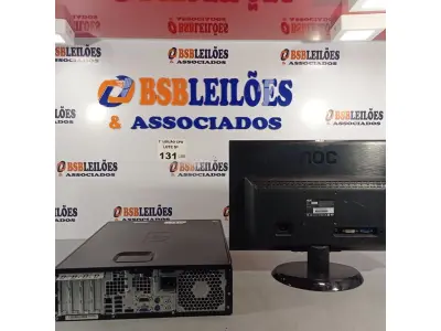 LOTE 131 - 01 CPU HP COMPAQ 6005, PROCESSADOR PHENON X2, 250 GB HD, SEM MEMÓRIA E 01 MONITOR MARCA AOC MODELO E 950S WDA. (NO ESTADO, LEILÃO NÃO TEM GARANTIA E NEM DEVOLUÇÃO, SUJEITO A POSSÍVEIS AVARIAS VISÍVEIS/OCULTAS E/OU AUSÊNCIA DE COMPONENTES).