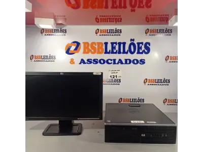LOTE 121 - 01 CPU HP COMPAQ 6005, PROCESSADOR PHENON X2, 250 GB HD, SEM MEMÓRIA E 01 MONITOR MARCA HP MODELO LE 1851W. (NO ESTADO, LEILÃO NÃO TEM GARANTIA E NEM DEVOLUÇÃO, SUJEITO A POSSÍVEIS AVARIAS VISÍVEIS/OCULTAS E/OU AUSÊNCIA DE COMPONENTES).