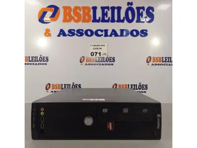 LOTE 071 - 01 CPU ITAUTEC INFOWAY SM 3330, PROCESSADOR PHENON X2, HD 500GB, MEMÓRIA 2GB DDR3. (NO ESTADO, LEILÃO NÃO TEM GARANTIA E NEM DEVOLUÇÃO, SUJEITO A POSSÍVEIS AVARIAS VISÍVEIS/OCULTAS E/OU AUSÊNCIA DE COMPONENTES).