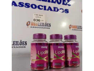 LOTE 036 - 03 FRASCOS DE LIPO TOP DUOM 60 CAPSULAS CADA. (NO ESTADO, LEILÃO NÃO TEM GARANTIA E NEM DEVOLUÇÃO, SUJEITO A POSSÍVEIS AVARIAS VISÍVEIS/OCULTAS E/OU AUSÊNCIA DE COMPONENTES).