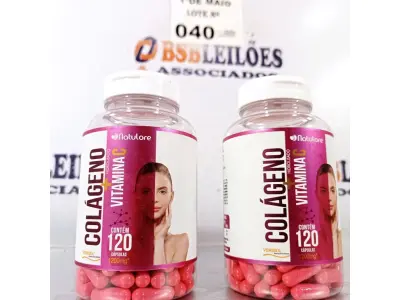 LOTE 040 - 02 FRASCOS DE COLÁGENO HIDROLISADO NATUROLE 120 CAPSULAS CADA. (NO ESTADO, LEILÃO NÃO TEM GARANTIA E NEM DEVOLUÇÃO, SUJEITO A POSSÍVEIS AVARIAS VISÍVEIS/OCULTAS E/OU AUSÊNCIA DE COMPONENTES).