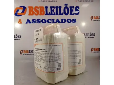 LOTE 123 - 02 GALÕES DE ESPUMA HIGIENIZADORA PARA ANTISSEPSIA INSTANTÂNEA DAS MÃOS 5L CADA. (NO ESTADO, LEILÃO NÃO TEM GARANTIA E NEM DEVOLUÇÃO, SUJEITO A POSSÍVEIS AVARIAS VISÍVEIS/OCULTAS E/OU AUSÊNCIA DE COMPONENTES).
