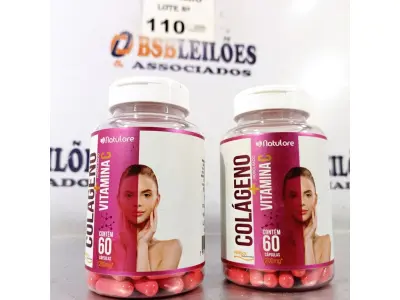 LOTE 110 - 02 FRASCOS DE COLÁGENO NATULORE COM 60 CAPSULAS CADA.  NO ESTADO, LEILÃO NÃO TEM GARANTIA E NEM DEVOLUÇÃO, SUJEITO A POSSÍVEIS AVARIAS VISÍVEIS/OCULTAS E/OU AUSÊNCIA DE COMPONENTES).