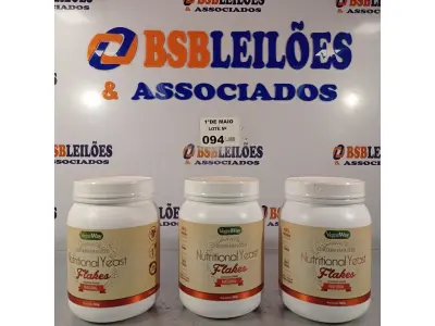 LOTE 094 - 03 POTES DE LEVEDURAS EM FLOCOS VEGAN WAY NUTRITIONAL YEAST 500G SABOR NATURAL. (NO ESTADO, LEILÃO NÃO TEM GARANTIA E NEM DEVOLUÇÃO, SUJEITO A POSSÍVEIS AVARIAS VISÍVEIS/OCULTAS E/OU AUSÊNCIA DE COMPONENTES).