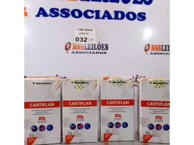 LOTE 032 - 04 CAIXAS DE CARTIFLAN (MACROPHYTUS COM 30 CAPSULAS CADA). (NO ESTADO, LEILÃO NÃO TEM GARANTIA E NEM DEVOLUÇÃO, SUJEITO A POSSÍVEIS AVARIAS VISÍVEIS/OCULTAS E/OU AUSÊNCIA DE COMPONENTES).