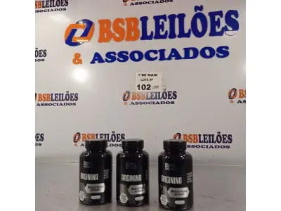 LOTE 102 - 03 FRASCOS DE ARGININA DUOM 120 CAPSULAS CADA. (NO ESTADO, LEILÃO NÃO TEM GARANTIA E NEM DEVOLUÇÃO, SUJEITO A POSSÍVEIS AVARIAS VISÍVEIS/OCULTAS E/OU AUSÊNCIA DE COMPONENTES).