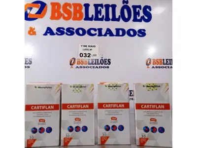 LOTE 032 - 04 CAIXAS DE CARTIFLAN (MACROPHYTUS COM 30 CAPSULAS CADA). (NO ESTADO, LEILÃO NÃO TEM GARANTIA E NEM DEVOLUÇÃO, SUJEITO A POSSÍVEIS AVARIAS VISÍVEIS/OCULTAS E/OU AUSÊNCIA DE COMPONENTES).